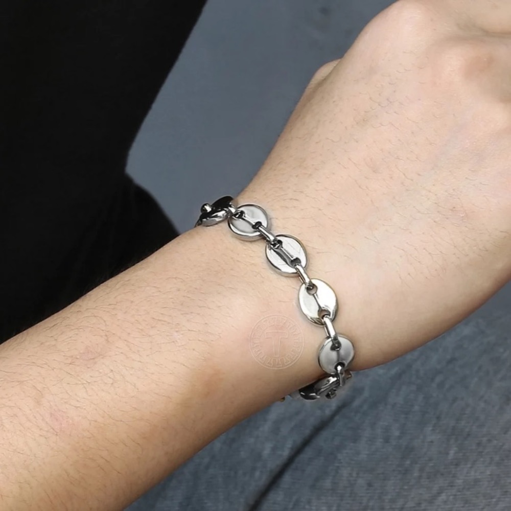 Stainless Steel Hip Hop Bracelet - Picture 2 of 6